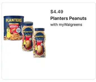 Walgreens Planters Peanuts offer