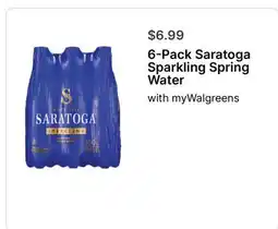 Walgreens 6-Pack Saratoga Sparkling Spring Water offer