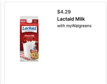 Walgreens Lactaid Milk offer