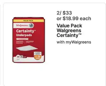 Walgreens Value Pack Walgreens Certainty offer