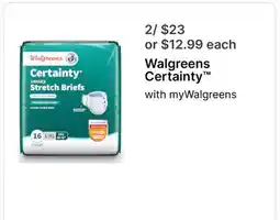 Walgreens Walgreens Certainty offer