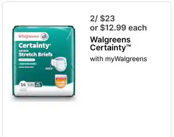 Walgreens Walgreens Certainty offer