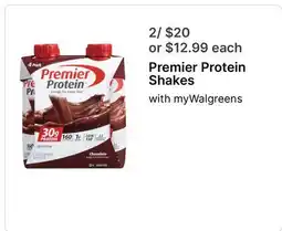 Walgreens Premier Protein Shakes offer