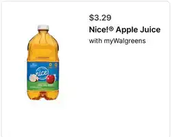 Walgreens Nice! Apple Juice offer