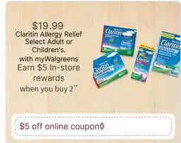 Walgreens Claritin Allergy Relief offer