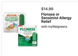 Walgreens Flonase or Sensimist Allergy Relief offer
