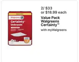 Walgreens Walgreens Certainty offer