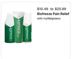Walgreens Biofreeze Pain Relief offer