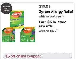 Walgreens Zyrtec Allergy Relief offer