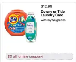 Walgreens Downy or Tide Laundry Care offer