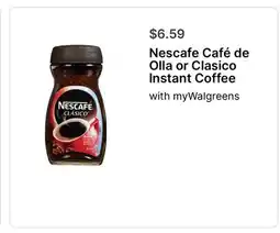 Walgreens Nescafe Café de Olla or Clasico Instant Coffee offer