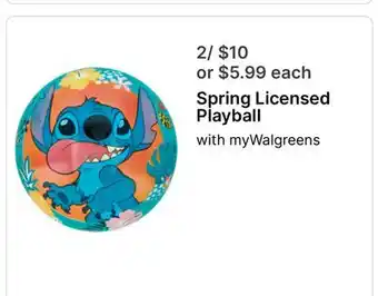 Walgreens Spring Licensed Playball offer