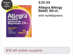 Walgreens Allegra Allergy Relief offer