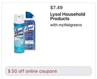 Walgreens Lysol Household Products offer