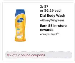 Walgreens Dial Body Wash offer