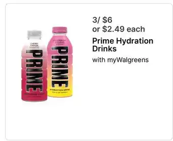 Walgreens Prime Hydration Drinks offer
