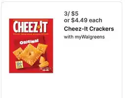Walgreens Cheez-It Crackers offer