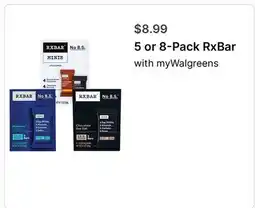 Walgreens 5 or 8-Pack RxBar offer