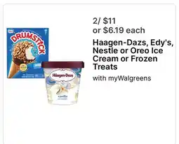 Walgreens Haagen-Dazs, Edy's, Nestle or Oreo Ice Cream or Frozen Treats offer