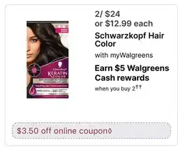 Walgreens Schwarzkopf Hair Color offer