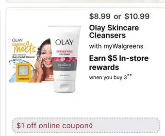 Walgreens Olay Skincare Cleansers offer