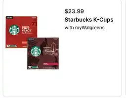 Walgreens Starbucks K-Cups offer