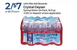 Rite Aid Crystal Geyser offer