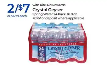 Rite Aid Crystal Geyser offer