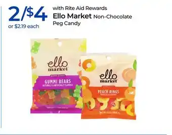 Rite Aid Ello Market Non-Chocolate Peg Candy offer