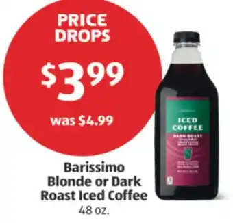 Aldi Barissimo Blonde or Dark Roast Iced Coffee offer