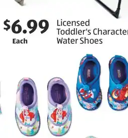 Aldi Licensed Toddler's Character Water Shoes offer