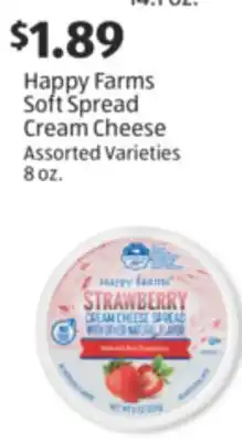 Aldi Happy Farms Soft Spread Cream Cheese offer