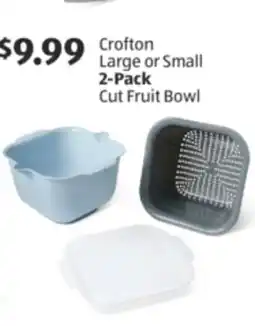 Aldi Crofton Large or Small 2-Pack Cut Fruit Bowl offer