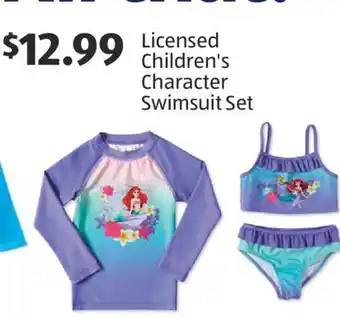 Aldi Licensed Children's Character Swimsuit Set offer