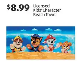 Aldi Licensed Kids' Character Beach Towel offer