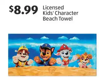 Aldi Licensed Kids' Character Beach Towel offer