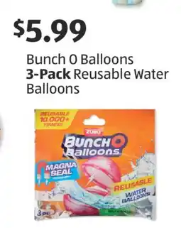 Aldi Bunch O Balloons 3-Pack Reusable Water Balloons offer