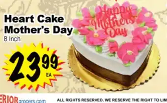 Superior Grocers Heart Cake Mother's Day offer