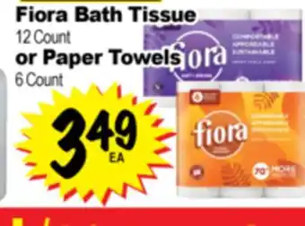 Superior Grocers Fiora Bath Tissue, 12 Count 12 Count or Paper Towels or Paper Towels, 6 Count offer