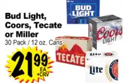 Superior Grocers Bud Light, Coors, Tecate or Miller offer