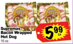 Superior Grocers Supremas Bacon Wrapped Hot Dog offer