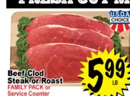 Superior Grocers Beef Clod Steak or Roast offer