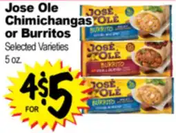 Superior Grocers Jose Ole Chimichangas or Burritos offer