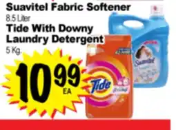 Superior Grocers Suavitel Fabric Softener 8.5 Liter, Tide With Downy Laundry Detergent 5 Kg offer