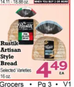 Superior Grocers Rustik Artisan Style Bread offer