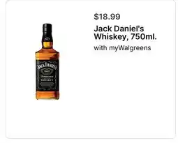 Walgreens Jack Daniel's Whiskey, 750ml offer