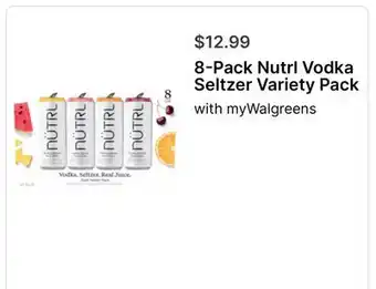 Walgreens 8-Pack Nutrl Vodka Seltzer Variety Pack offer