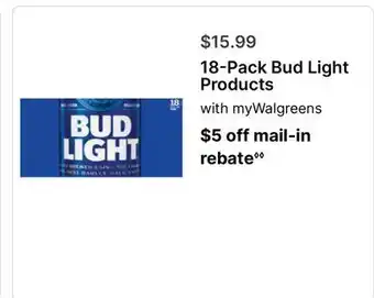 Walgreens 18-Pack Bud Light Products offer