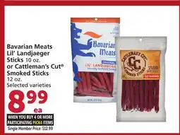 Vons Bavarian Meats Lil' Landjaeger Sticks 10 oz. or Cattleman's Cut Smoked Sticks 12 oz offer
