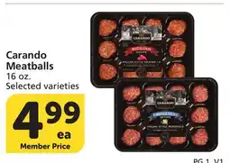 Vons Carando Meatballs offer
